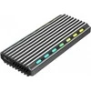 GEMBIRD EE2280-U3C-03 USB 3.1 korpusas M.2 NVMe diskams su foniniu apšvietimu aliuminio