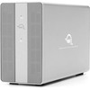 Kieszeń OWC OWC Mercury Elite Pro Dual su 3 prievadų USB šakotuvu, disko korpusu (sidabrinis, USB 10Gb/s išorinės atminties sprendimas)