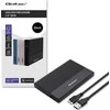 Išorinio kietojo disko dėklas Aliumininis korpusas skirtas diskams SSD HDD 25" sata USB 3.0 itin greitas 5 Gb/s 2 TB juodas Qoltec