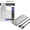 Qoltec 51833 Korpusas | M.2 SSD diskas | SATA | NGFF| USB 3.0 | Super greitis 5GB/s | 2TB | Sidabrinis