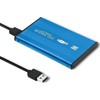 QOLTEC išorinio kietojo disko dėklas HDD/SSD 2.5" SATA3 USB 3.0 Mėlyna