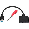 „SanDisk SSD“ nešiojamojo kompiuterio atnaujinimo įrankių rinkinį sudaro USB 3.0 į SATA laidas, instrukcijos, klonavimo programinė įranga