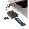 Techly USB-A/C konverteris NVMe/SATA M.2 diskams su SD/TF skaitytuvu