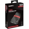 Kietasis diskas Nešiojamas Emtec SSD 3.1 X200 512GB „Power Plus“