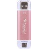 TRANSCEND ESD310P 2TB Išorinis kietasis diskas SSD USB 10Gbps Type C/A Rožinė