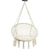 Boho stiliaus pakabinamas krėslas 80 cm | 150 kg | spalva: ecru