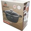 King Hoff Puodas Puodas su marmurine danga, 16 cm skersmens, 1,3 l, juodas, „Kinghoff“