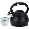 King Hoff Virdulys, Virdulys su sieteliu, plieno, 1,2 l, juodo marmuro, Kinghoff
