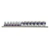 KING TONY SOCET RINKINYS 3/8 "13 vnt. TRUMPAS 6 Kvadratinis 7 - 19 mm, CROMAS, ANT bėgelio