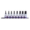 KING TONY SET 3/8 "HEX SOCETS 8 vnt. H3 - H12, CHROME, ANT bėgelio