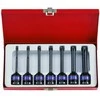 KING TONY 1/2 "TORX IMPACT SOCETS 7 vnt. LONG T25 - T60, KASETĖ