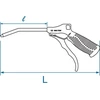 KING TONY PISTOLET DO PRZEDMUCHIWANIA 1/4" 330mm