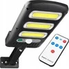 Sieninis šviestuvas LTC Saulės šviestuvas LTC 3 x LED COB 24 W, 1800 lm, judesio ir prieblandos jutiklis, 1800 mAh baterija, pultelis.