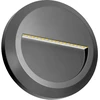 Sieninis šviestuvas Orno KIBO LED 1W, fasado šviestuvas, 100lm, IP65, 4000K, apvalus, pilkas