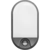 Sieninis šviestuvas Orno NEFRYT LED 15W, sodo šviestuvas su judesio jutikliu, 1100lm, IP54, 4000K, pilkas