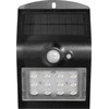 Sieninis šviestuvas Orno SILOE LED 1,5 W, saulės energija varomas šviestuvas su judesio jutikliu 120°, 190 lm, IP65, 4000 K, 1200 mAh, dvigubas šviesos šaltinis, juodas