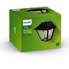 Sieninis šviestuvas Lauko žibintas Philips Alpenglow, 1xE27, max 42W, IP44, 130x181x170mm, juodas