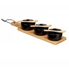 Kinvara BUMY užkandžių dubenys, ant lentos su mediniais šaukštais, 10 x 39 x 6 cm
