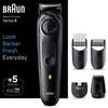 Braun BeardTrimmer 5 80708197 barzdos kirpimo mašinėlė Baterija 40 2 cm Juoda