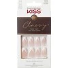 KISS Dirbtiniai nagai su klijais Classy Nails, Šilkinė suknelė, Balta, Vidutinis karstas