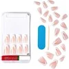 KISS Dirbtiniai nagai su klijais Classy Nails, Šilkinė suknelė, Balta, Vidutinis karstas