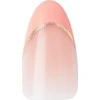 Rožinė KISS Dirbtiniai nagai su klijais Voguish Fantasy French, Rožinė French Tips, Medium, Migdolų forma