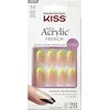 KISS Klijuojami nagų lakai salonui, akriliniai prancūziški dažai - Hype, 28 vnt.