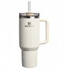 Stanley Termosinis puodelis su šiaudeliu „The Quencher H2.0 Fluted Tumbler“ 1,18 l blizgios kreminės spalvos