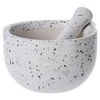 Kitchen Craft Virtuvinis skiedinys su grūstuvu, keramikinis, baltas