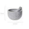 Kitchen Craft Virtuvinis skiedinys su grūstuvu, keramikinis, baltas