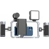 Ausinės Fotoaparato Priedas - Ulanzi Universalus išmaniojo telefono metalinis rėmas su reguliuojamomis rankenomis ir 16 tvirtinimo taškų