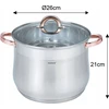 Puodas STALOWY GASTRONOMICZNY 8.6L 24CM KLAUSBERG KB-7793 ROSE GOLD