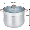 Puodas STALOWY GASTRONOMICZNY 18.7L 32CM KLAUSBERG KB-7797 ROSE GOLD