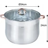 Puodas STALOWY GASTRONOMICZNY 22.4L 34CM KLAUSBERG KB-7798 ROSE GOLD