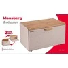 DVIPUŠĖ PLIENINĖ IR MEDINĖ DUONA KLAUSBERG KB-7465 KREMINĖ