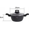 Puodas Puodas, juodas marmuras, 20 cm skersmens, 2,36 l, Klausberg