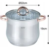 Puodas STALOWY GASTRONOMICZNY 7L 22CM KLAUSBERG KB-7792 ROSE GOLD