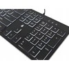 Klaviatūra Accura Artesia ACC-K1408 su laidu 100% (full-size) su pašvietimu juoda