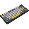 Juodas pilkas Gelton RGB Ajazz AK820 Pro Flying Fish Switch belaidė mechaninė klaviatūra