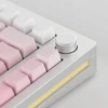 AKKO MonsGeek M1W SP Rožinė&amp;Baltas belaidė žaidimų klaviatūra, RGB, V3 Piano Pro Switch - sidabro spalvos, ANSI US