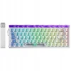 Klaviatūra Aula Gasket HERO68 Baltas Frosted Trenslucent Edge Lit Sidabrinis Magnetic switch RGB (AUH68-WFTE-SM)