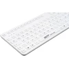 Klaviatūra Gett GETT GCQ Cleantype Prime Panel+ Silikonowa klaviatūra Montuojama su podświetleniem, touchpadem i blokiem NUM IP65 USB Kolor: balta Układ: DE