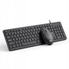 Klaviatūra ir pelė C-Tech C-TECH Klaviatūra KBM-105 su laidu komplektas combo su myszą USB CZ/SK