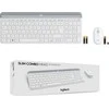 Belaidė klaviatūra ir pelė MK470 Slim Wireless Combo, US išdėstymas, Baltos spalvos