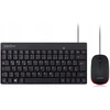 Klaviatūra ir pelė Perixx Perixx PERIDUO-212 DE, mini USB klaviatūra and pelė set, juodas