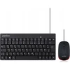 Klaviatūra ir pelė Perixx Perixx PERIDUO-212 DE, mini USB klaviatūra and pelė set, juodas