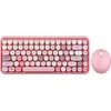 Klaviatūra ir pelė Perixx Perixx PERIDUO-713 DE, Mini Klaviatūros ir pelės rinkinys, Retro Vintage Design, pink