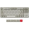 Klaviatūra žaidimams Keychron C1PX Keychron Super Raudona su laidu mechaninė su pašvietimu balta ir-pilka