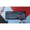 Keychron V5 Max Wireless (V5M-D4) - US išdėstymas - Hot-Swappable Gateron Jupiter Banana - Carbon Juodas (Juoda) Mechaninė Belaidė Žaidimų Klaviatūra