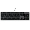 Klaviatūra LMP USB-C numeric Klaviatūra KB-1843, 106 keys, USB-C port, aluminum, układ macOS, space pilka